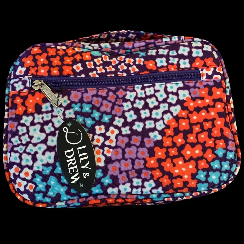 Lilly & Drew Jewelry Storage Carrying Case floral colorful print NWT - Picture 7 of 7
